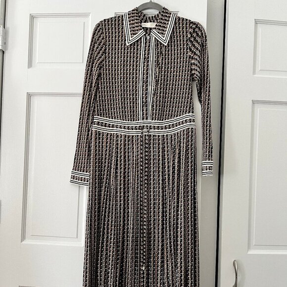 Tory Burch Basketweave Knit Shirtdress Size 10 - Picture 5 of 8